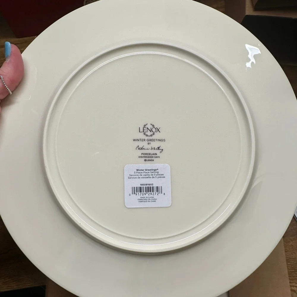 MISSING 1 Lenox Winter Greetings 4 Piece Place Setting Ivory Bone Chin Gold Trim
